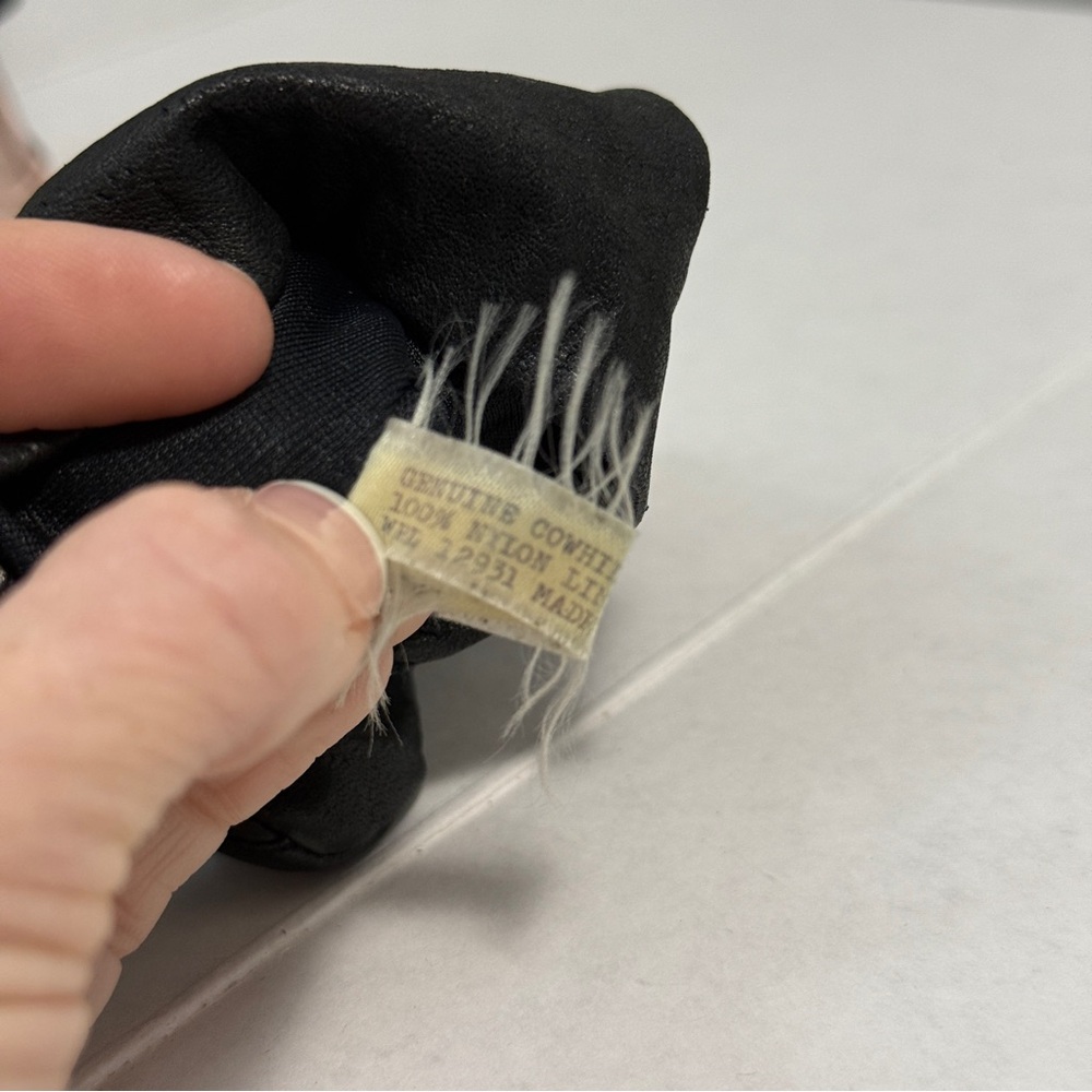 Genuine Leather Fourchette Gloves WPL 12931 Vintage - Picture 7 of 12